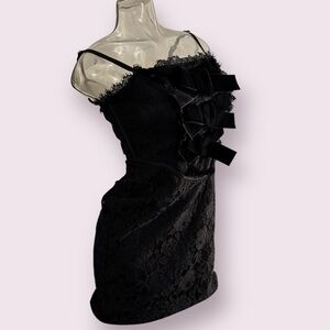 Black lace whimsigoth minidress NWT